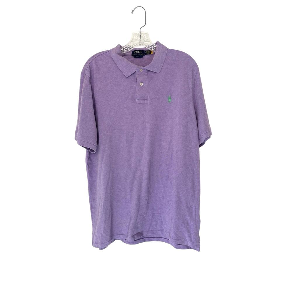 Polo Ralph Lauren Men's Polo‎ Purple Short Sleeve Classic Fit Office Work Large